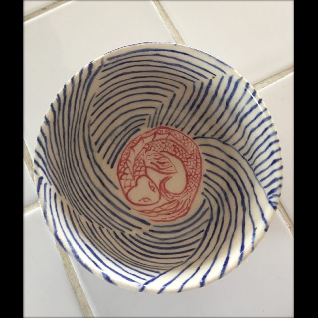 StripeKoiBowl